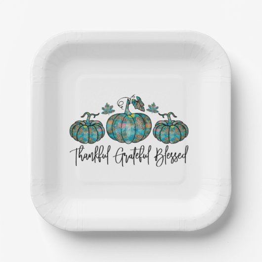 Boho Chic Pumpkin Papieren Bordje (Voorkant)