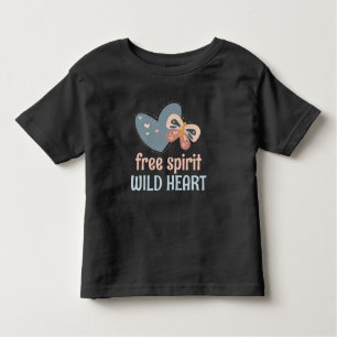 Boho Chic Quote Free Spirit Wild Heart Blush Blue Kinder Shirts
