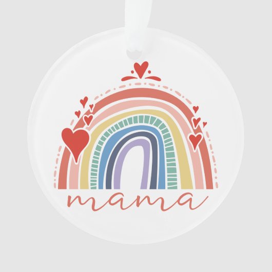 Boho Chic Rainbow Maman Décor de Noël (devant)