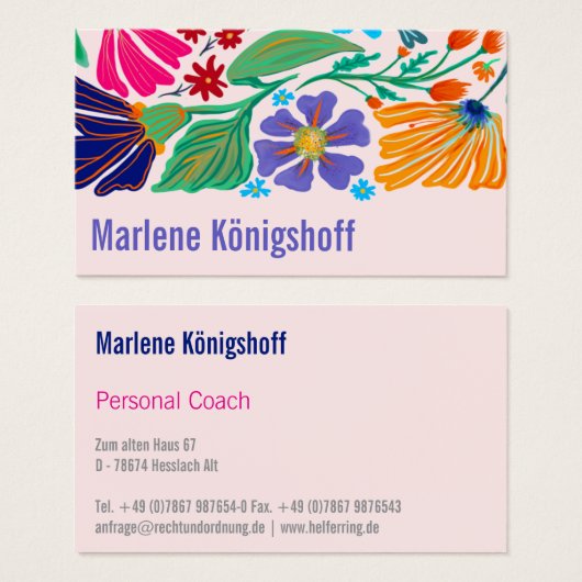 Boho Chic Rétro Fleur Motif Artisanal   (Devant & derrière)