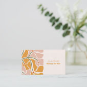 Boho Chic Retro Floral Visitekaartje (Staand voorkant)