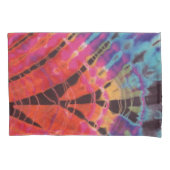 Boho Chic  Retro Pink Blue Batik Tie Dye Kussensloop (Voorkant)