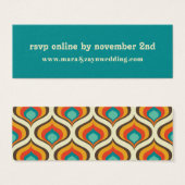 Boho Chic Retro Site Mariage RSVP (Devant & derrière)