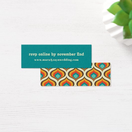 Boho Chic Retro Site Mariage RSVP (Bureau)