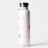Boho Chic rose floral bouteille d'eau (Plage)