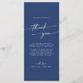 Boho Chic Royal Merci Bleu Carte Place (Devant)