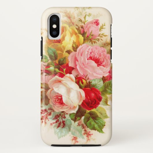 Boho chic roze ivoor  rozen bloemschilderij Case-Mate iPhone case (Achterkant)