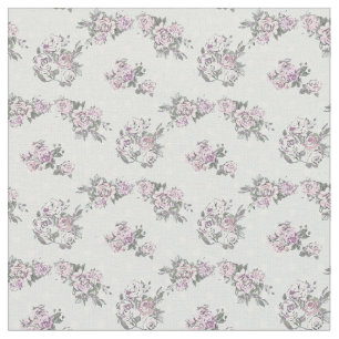 Boho chic roze lavender floral polka dots stof