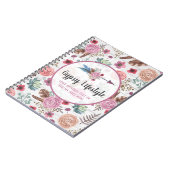 Boho Chic Rustic Feather Arrow Waterverf Bohemian Notitieboek (Linkerzijde)