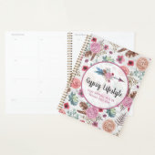 Boho Chic Rustic Feather Arrow Waterverf Bohemian Planner (Display)