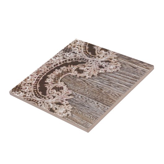 boho chic rustiek Western land schuur hout kant Tegeltje (Zijkant)