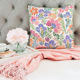 Boho Chic Schattige Bloemen Valentijnse Tieners Ca Kussen