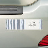 Boho Chic Schemerblauw Aquarel Handgetekende Strep Bumpersticker (Op auto)