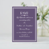 Boho chic script courriel site web Mariage carte R (Debout devant)