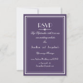 Boho chic script e-mail website Bruiloft RSVP Kaar (Voorkant)