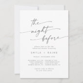 Boho Chic Silver Grey Dîner Invitations (Devant)