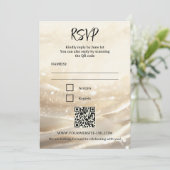 Boho Chic Sparkling Gold Wedding RSVP Kaart (Staand voorkant)