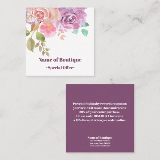 Boho CHIC Spring fleuron Boutique rabais Coupon (Devant / Derrière)