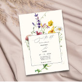 Boho Chic Spring Fleurs sauvages Faire-part de mar