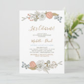 Boho Chic Spring Floral 10th Wedding Jubileum Kaart (Staand voorkant)