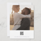 Boho Chic Stoffig Paarse Multi Foto QR Code Save The Date (Achterkant)