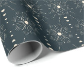 Boho Chic Sunburst in donker marineblauw Cadeaupapier (Rol Hoek)