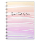 Boho Chic Sunset Ombre Kleurrijke Abstracte Lijnen Notitieboek (Voorkant)