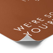 Boho Chic Terracotta DIY Wedding Welkom Tijdlijn Poster (Hoek)