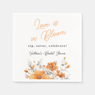 Boho Chic Terracotta Floral Vrijgezellenfeest Welk Servet