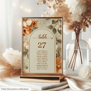 Boho Chic Terracotta Ivoorkleurige Salie Bloemige Kaart