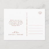 Boho chic terracotta trouwfoto dank u briefkaart (Achterkant)