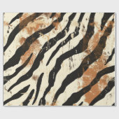 Boho Chic Tiger Print Design Cadeaupapier (Vlak)