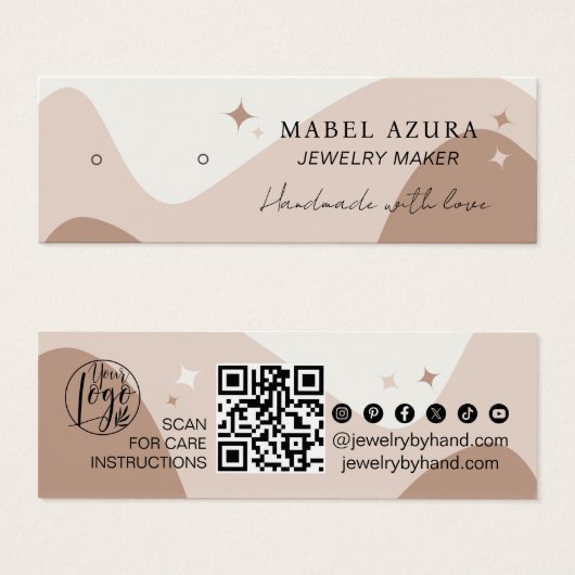 Boho chic ton de terre Bijouterie fabricant de log (Devant & derrière)