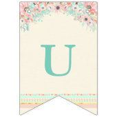 Boho Chic Tribal Arrows Father Peach roze Mint Vlaggetjes (Tweede vlag)