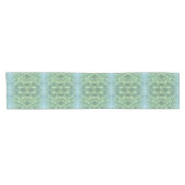 Boho Chic Tropical Aquamarine Water Korte Tafelloper (Horizontaal)