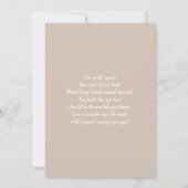 Boho Chic Tropical Baby shower Girl Invitation Kaart (Achterkant)