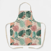 Boho Chic Tropical Botanical Pattern Monogram Schort (Voorkant)