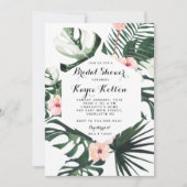 Boho Chic Tropical Bridal Shower INvitation (Devant)