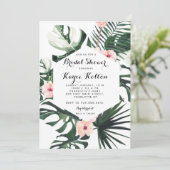 Boho Chic Tropical Bridal Shower INvitation (Debout devant)