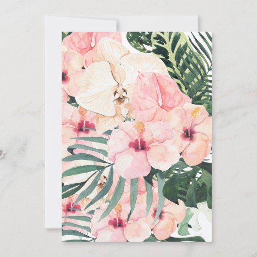 Boho Chic Tropical Bridal Shower INvitation (Dos)