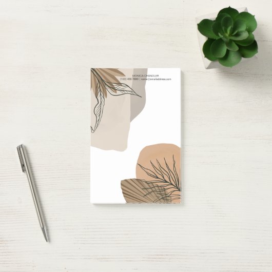 Boho Chic Tropical Monogram Post-it® Notes (Kantoor)