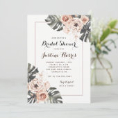 Boho Chic Tropische Bruids Douche uitnodiging (Staand voorkant)