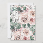 Boho Chic Tropische Bruids Douche uitnodiging (Achterkant)