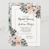 Boho Chic Tropische Bruids Douche uitnodiging (Voorkant / Achterkant)