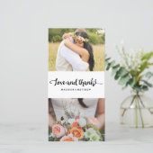 Boho Chic | Trouwkaart bedank foto kaart (Staand voorkant)