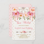 Boho Chic Twee Wild 2e Verjaardag Dreamcatcher Par Kaart (Voorkant / Achterkant)