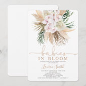 Boho chic Twins Baby shower-uitnodiging Kaart (Voorkant / Achterkant)