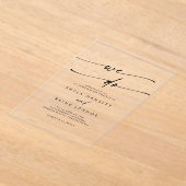 Boho Chic Uniek Clear Acryl We Do Wedding Uitnodigingen (Laagn)