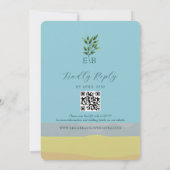 Boho Chic Unique Faire-part de mariage Colorée (Dos)