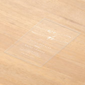 Boho Chic Unique White Clear We Do Wedding Acryl Uitnodigingen (Laagn)